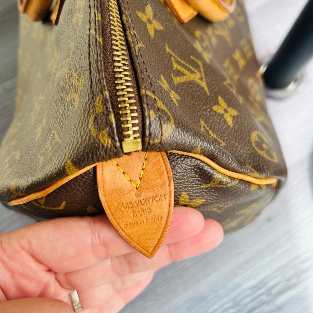 Louis Vuitton Monogram Speedy Bag in Brown 30 size TH0034/ France 2004